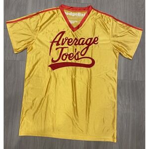 Dodgeball Average Joe's Jersey Mens XL Yellow Red Short Sleeve Movie‎ Costume